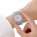 Detské hodinky s jednorožcom Farebné náramkové hodinky pre deti s ručičkami Quartz hodinky s okrúhlym ciferníkom PU opasok 29 mm 2