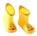 Dětské holínky unisex Nízká holeň a poutko na patě 3D aplikace na špičce Svršek z PVC Bavlněná podšívka Nazouvací boty do deště 2