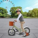 Dětské kolo s pomocnými kolečky a předním košíkem, 12 palců, rám z uhlíkové oceli, dvojité brzdy, retro design, pro děti 2–4 roky 5