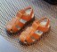 Detské kožené páskové sandále 4