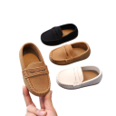 Dětské mokasíny Nazouvací boty bez tkaniček Slip on model z PU kůže Pryžová podrážka Unisex obuv pro kluky i holky na běžné nošení 4