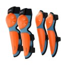 Dětské motocyklové chrániče sada ochranné vybavení lokty cca 27 cm kolena cca 32 cm ergonomické pro jízdu na motorce 3