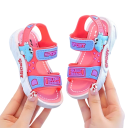 Detské sandále unisex Otevřená špička Ozdobný dinosaurus Dva pásky na suchý zip Zadný pásik Svršok z PVC Gumová podrážka Na leto 3