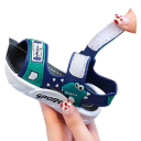 Detské sandále unisex Otevřená špička Ozdobný dinosaurus Dva pásky na suchý zip Zadný pásik Svršok z PVC Gumová podrážka Na leto 4