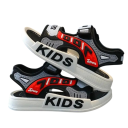 Detské sandále unisex Otevřená špička Športový dizajn Pásky na suchý zips Zadný pásik Nápis KIDS Materiál PVC Na leto aj k vode 2