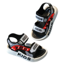 Detské sandále unisex Otevřená špička Športový dizajn Pásky na suchý zips Zadný pásik Nápis KIDS Materiál PVC Na leto aj k vode 4