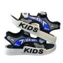 Detské sandále unisex Otevřená špička Športový dizajn Pásky na suchý zips Zadný pásik Nápis KIDS Materiál PVC Na leto aj k vode 3