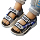 Detské sandále unisex Otevřená špička Športový dizajn Pásky na suchý zips Zadný pásik Nápis KIDS Materiál PVC Na leto aj k vode 6