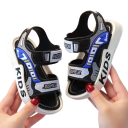Detské sandále unisex Otevřená špička Športový dizajn Pásky na suchý zips Zadný pásik Nápis KIDS Materiál PVC Na leto aj k vode 9