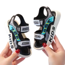 Detské sandále unisex Otevřená špička Športový dizajn Pásky na suchý zips Zadný pásik Nápis KIDS Materiál PVC Na leto aj k vode 8