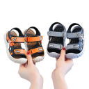 Detské sandále unisex Uzavretá špička Motiv dinosaura Dva pásky na suchý zips Zadný pásik Priedušné výrezy Materiál PVC Na leto aj k vode 6