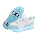 Dětské svítící boty s kolečky unisex LED podešev Suchý zip i tkaničky Svršek z PU kůže Mezipodešev z EVA Pryžová podrážka s dezénem 3
