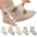 Detské unisex ponožky 5 párov Farebné ponožky s motívom zvieratiek Polyester elastan Elastické pohodlné ponožky pre deti každodenné nosenie 3