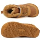 Detské zimné barefoot topánky na suchý zips Unisex zateplená obuv s kožušinovou podšívkou Gumová podrážka Pútko na päte Na sneh aj do školy 4