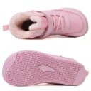 Detské zimné barefoot topánky na suchý zips Unisex zateplená obuv s kožušinovou podšívkou Gumová podrážka Pútko na päte Na sneh aj do školy 5