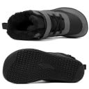 Detské zimné barefoot topánky na suchý zips Unisex zateplená obuv s kožušinovou podšívkou Gumová podrážka Pútko na päte Na sneh aj do školy 2