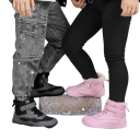 Detské zimné barefoot topánky na suchý zips Unisex zateplená obuv s kožušinovou podšívkou Gumová podrážka Pútko na päte Na sneh aj do školy 6