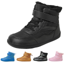 Detské zimné barefoot topánky na suchý zips Unisex zateplená obuv s kožušinovou podšívkou Gumová podrážka Pútko na päte Na sneh aj do školy 7
