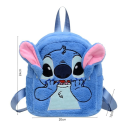 Detský batoh 20 x 24 x 12 cm Modrý batôžtek s motívom Stitche Pohodlný batoh pre deti Nastaviteľné popruhy Zip Hravý dizajn do škôlky 3
