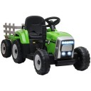 Dětský elektrický traktor s přívěsem a LED světly, 136,5x50x52,5 cm, polypropylen a kov, nosnost 30 kg, pro děti 3–6 let 2