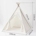 Detský herný stan teepee 100 x 100 x 135 cm Týpí pre deti Dievčenská herňa Prenosný stan pre interiér aj exteriér Domček pre hranie z tkaniny 2