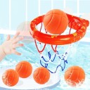 Detský mini basketbalový kôš do vody na prísavky 14 x 13,5 cm plastový set so 3 loptičkami hračka do kúpeľa a vane 2