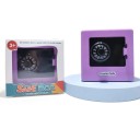 Dětský mini trezor s otočným číselníkem 8.8x8.8x4cm plastový kompaktní bezpečnostní schránka na mince úspory a drobnosti 2