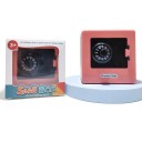 Dětský mini trezor s otočným číselníkem 8.8x8.8x4cm plastový kompaktní bezpečnostní schránka na mince úspory a drobnosti 4