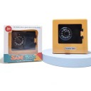 Dětský mini trezor s otočným číselníkem 8.8x8.8x4cm plastový kompaktní bezpečnostní schránka na mince úspory a drobnosti 3