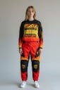 Dětský motokrosový komplet dres a kalhoty Unisex S dlouhým rukávem Z polyesteru a nylonu Černo-červeno-žlutá Na motokros a enduro terén 2