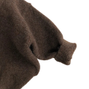 Detský pletený sveter s golierom a gombíkmi do polovice Bavlna akryl polyester Jednofarebný mäkký jesenný top pre chlapcov aj dievčatá Plyšový štýl 5
