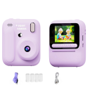 Dětský polaroid s barevným tiskem fotek 8násobným zoomem a 2,4palcovým displejem s hrami hudbou videem a datumovkou s nabíjením USB-C 4