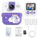 Dětský polaroid s Bluetooth a černobílým tiskem fotek s 2,4palcovým displejem videem 1080p 16násobným zoomem bleskem a kartou 32 GB 2