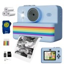 Dětský polaroid s černobílým tiskem fotek a 2,8palcovým displejem s kartou 32 GB a lithium-polymerovou baterií na nabíjení přes USB 2