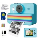 Dětský polaroid s černobílým tiskem fotek a 2,8palcovým displejem s kartou 32 GB a lithium-polymerovou baterií na nabíjení přes USB 4