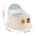 Dětský přenosný nočník 23 × 20 × 10,5 cm, hmotnost 260 g, materiál PP, bílo-modrý s motivem zvířátek, pro batolata a nejmenší 4