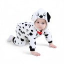 Dětský převlek dalmatýn Overal s kapucí Uši a obličej psa Červený límec Flanel Bílá a černá Unisex Na karneval a Halloween 6