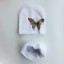 Dětský set čepice a nákrčník s motýlem 1