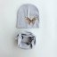 Detský set čiapky a nákrčník s motýľom 3