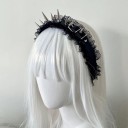 Diadema gótica de moda Circunferencia de cabeza 54,5–59,5 cm Diadema gótica ajustable para mujeres Accesorio elegante para fiestas 2