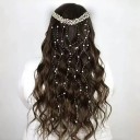 Diadème de mariage avec perles Taille universelle Accessoire capillaire élégant pour mariée mariage bal séance photo coiffure festive 2