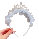 Diadème en dentelle avec couronne et perles Taille universelle Accessoire capillaire élégant pour mariage bal séance photo fête coiffure festive 1