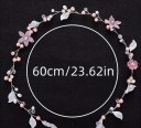 Diadème floral 60 cm avec fleurs colorées, perles et feuilles Diadème boho romantique Accessoire de cheveux pour femmes 2