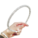 Diadème scintillant pour femmes Diadème élégant avec des pierres Brillant accessoire capillaire festif pour coiffures de soirée et de fête 5