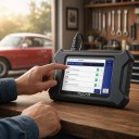 Diagnostický skener OBD2 CS90 s 5palcovým dotykovým displejom 28 servisnými resetmi a WiFi čierny pre diagnostiku motora a čítanie chýb 7