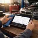 Diagnostyczny tablet OBD2 GT60 z 7-calowym wyświetlaczem, baterią 5000 mAh, bezprzewodowym VCI i obustronnymi testami, czarno-pomarańczowy 6