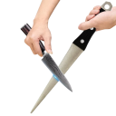 Diamant-Messerschärfer, Körnung 400, gebogener Titan-Klingenschärfer, Schärfwerkzeug für Messer, Scheren, Küchenwerkzeuge, einfaches Schärfen 3