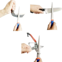 Diamant-Schleifstein mit Griff, doppelseitig, flaches und gebogenes Design, Schärfer für Messer, Scheren und Werkzeuge, für den Einsatz im Garten 3