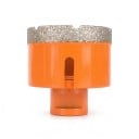 Diamantboorkroon 60 mm met M14 schroefdraad voor haakse slijper Vacuümgelaste diamant Oranje Droog boren in tegels en marmer 1