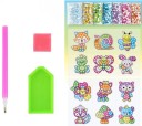 Diamantes autoadhesivos Animales del bosque e insectos 12 pcs set creativo piedras de colores para crear imágenes niños hobby 1